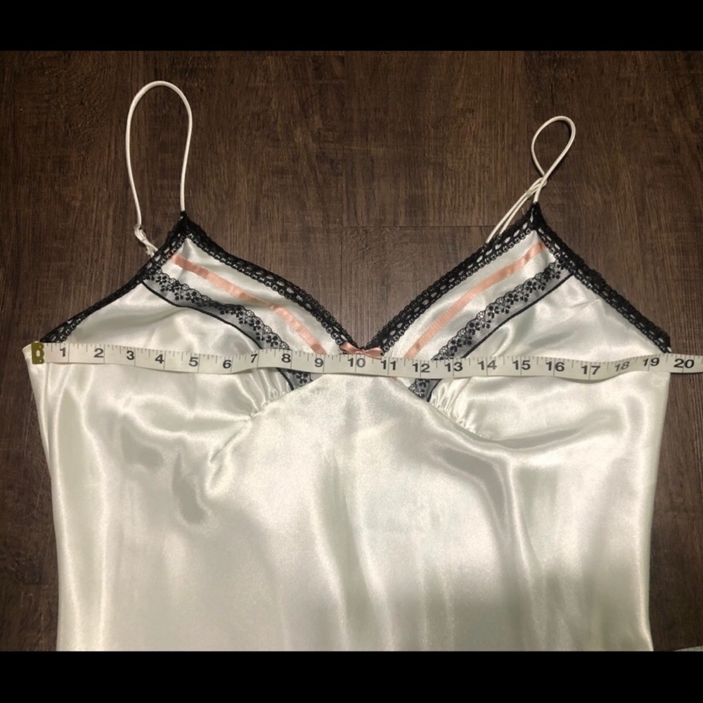 Linea Donatella Satin Long Nightgown Ruffle L - Picture 4 of 4